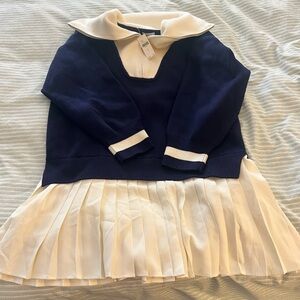 Maeve Navy and White Mini Dress